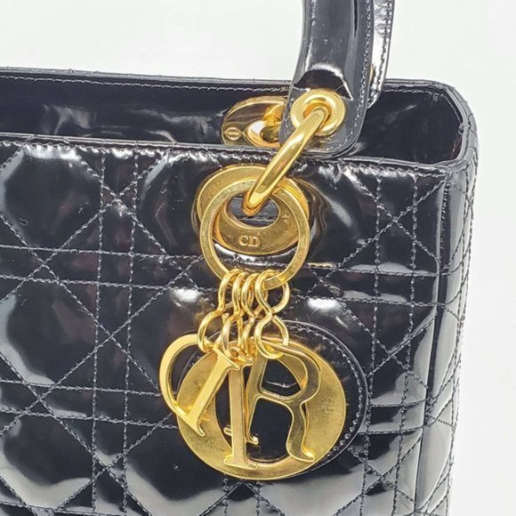 CHRISTIAN DIOR LADY DIOR MEDIUM SHOULDER HAND BAG - Picture 10 of 16